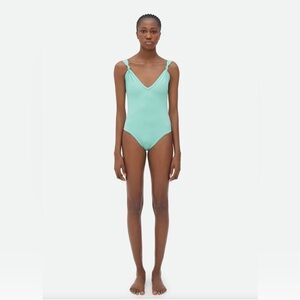 Bottega Veneta Knot Stretch Nylon Swimsuit